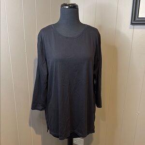 B7 Lands' End Women's Large Black Long Sleeve Top